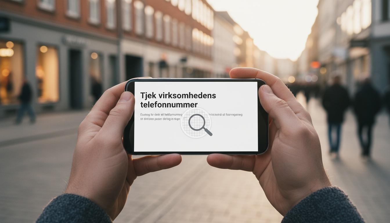 Tjek virksomhedens telefonnummer
